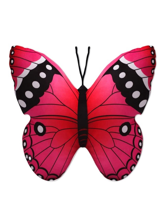 CHELEI2019 15.7" Butterfly Pillow Pink Butterfly Stuffed Animal Plush Toy Decor Gift for Kids - Image 1